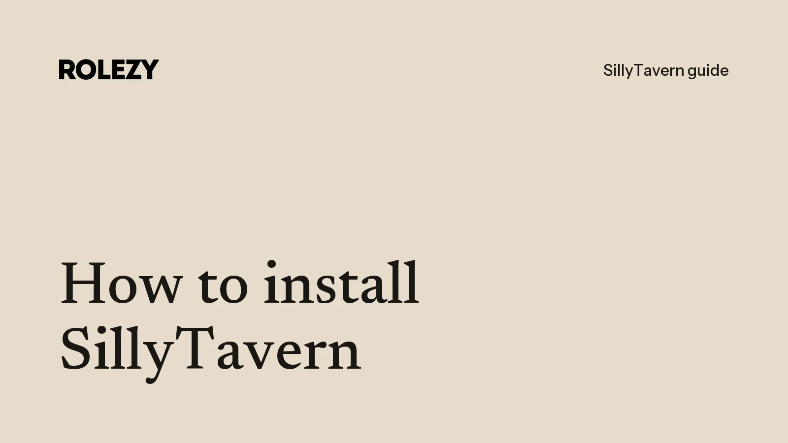 How to install SillyTavern