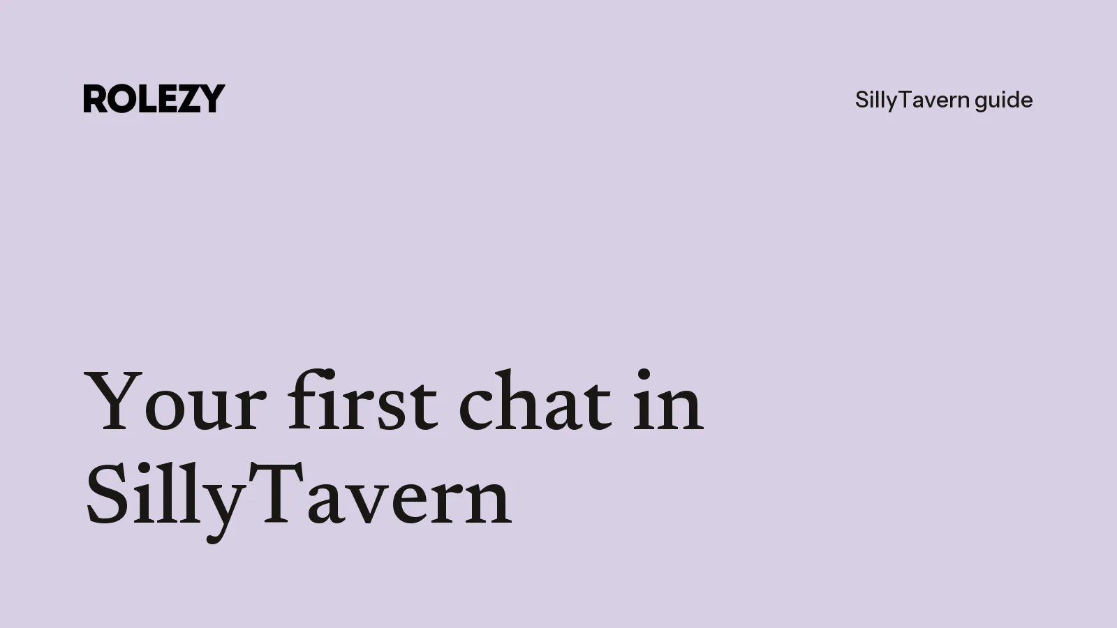 Your first chat in SillyTavern